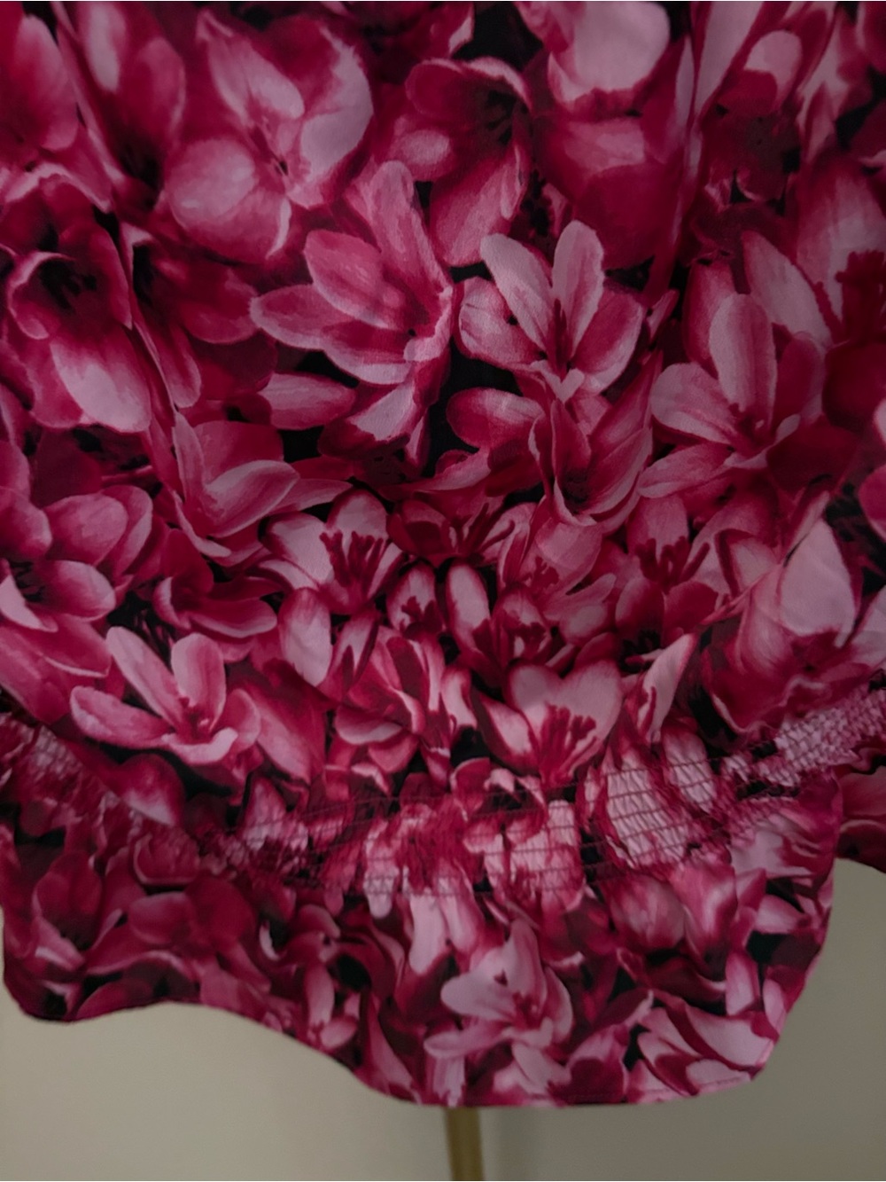 MICHAEL Michael Kors Women's Pink Floral Peasant Blouse - Picture 3 of 4